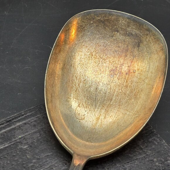 Vintage Silver-Plated Serving Spoon Ornate Gold Wash International HS269 - Picture 2 of 7